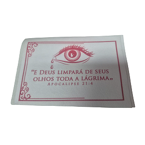 Lenço Manto Deus Enxuga Lágrimas TNT 15x10 cm 50 unidades