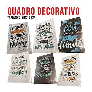 Quadro Decorativo Evangélico com Frases Inspiradoras – MDF 3mm A4