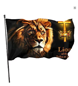 Bandeira do leão da tribo de judá 100x70 cm
