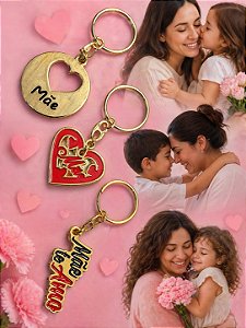 kIT Chaveiros dia das Mães Sortido metal dourado Resina alta qualidade