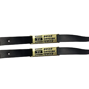 Pulseira Eu Posso, Consigo Realizo dourado preto