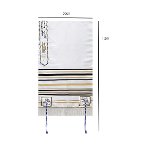Talit /Estola Sacerdotal Réplica de Israel – Preto