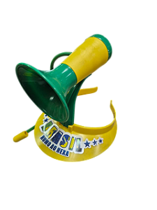 Viseira Com Corneta Vuvuzela Divertida Brasil Copa Do Mundo