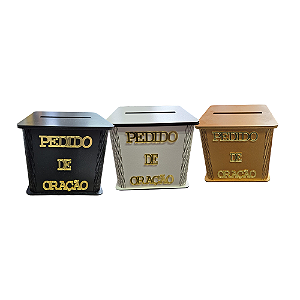 Gazofilacio Pedido De Oração Letra Em Dourado Luxo