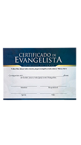 Certificado de Evangelista A4 Papel Couchê Brilho 150g
