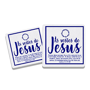 Lenço TNT As Vestes De Jesus Mateus 9:21-22 - 18x18cm