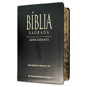 Bíblia Sagrada NTLH, Letra Gigante, com mapa, com índice, Capa Preta
