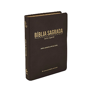 Bíblia Sagrada NAA, Letra Gigante, com mapa, Capa Couro Sintético Marrom
