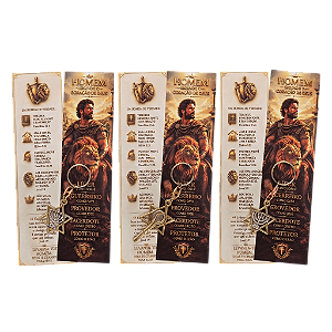 Kit Presente Dia dos Pais Cristão Marcador de Página e Chaveiro 20 unidades
