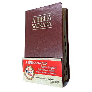 Bíblia Sagrada Acf Super Legivel Capa Mogno Referencias E Mapas