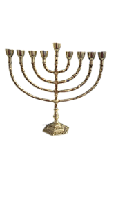 Hanukkah de bronze polido grande 35 cm