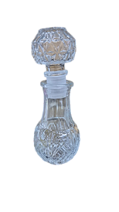 Consagrador porta azeite de vidro transparente com tampa Diamante - Pequeno