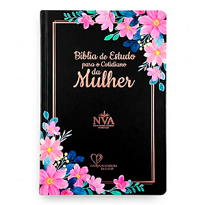 Bíblia de Estudo Para o Cotidiano da Mulher | NVA | Full Collor | Capa Dura Preta