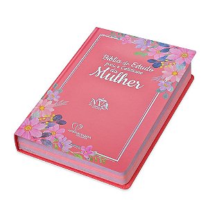 Bíblia de Estudo Para o Cotidiano da Mulher | NVA | Full Collor | Capa Dura Rosa Intenso