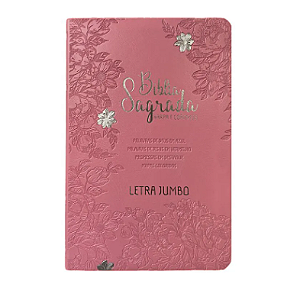 Bíblia Sagrada ARC Letra Jumbo Capa PU Rosa