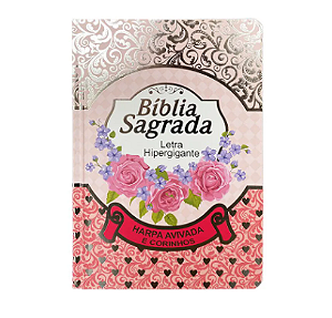Bíblia Sagrada ARC Letra Hipergigante Laminada Rosa