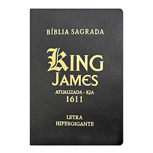 Bíblia Sagrada King James | KJA | Letra Hipergigante | Com Índice | Capa PU Luxo Preta