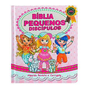 Bíblia Pequenos Discípulos | ARC | Letra Normal | Capa Dura Rosa | Edição Ampliada