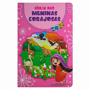 Bíblia das Meninas Corajosas | ARC | Capa Dura Rosa | Harpa Avivada e Corinhos