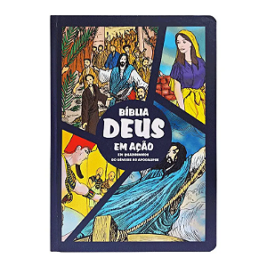 Bíblia Deus em Ação Em Quadrinhos | Jesus Acalma a Tempestade | Capa Dura