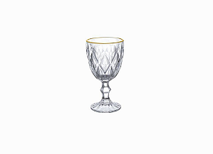 Taça Transparente Borda Dourada 320ml