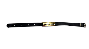 Pulseira Deus Provera Dourada Courino Preta