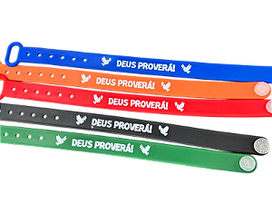 Pulseira Emborrachada Para Evangelização DEUS PROVERÁ!