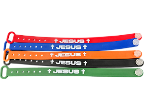 Pulseira Emborrachada Para Evangelização JESUS