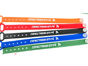 Pulseira Emborrachada Para Evangelização CONECTADOS EM FÉ