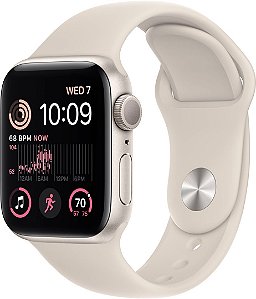 Comprar Apple Watch SE GPS • Caixa estelar de alumínio – 44 mm • Pulseira  esportiva estelar – P/M - Apple (BR)