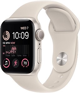 Apple Watch SE (2º Geração) 44mm GPS - Caixa Alumínio Estelar Pulseira Esportiva (Sport Band) Estelar ․