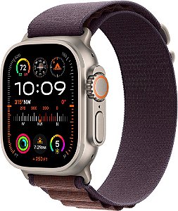 Apple Watch Ultra 2 49mm GPS+Cellular - Caixa Titânio Natural, Pulseira Loop Alpina Índigo ․