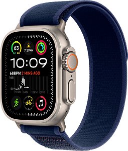Apple Watch Ultra 2 49mm GPS+Cellular - Caixa Titânio Natural, Pulseira Loop Trail Azul