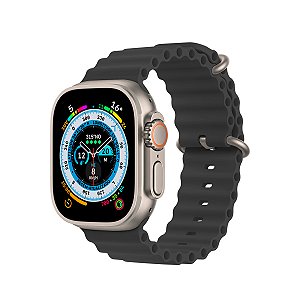 Pulseira Oceano Cloud para Apple Watch 44 / 45 / 49MM - Preta - Gshield ․