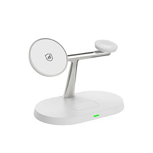 Carregador Wireless Dock 3 em 1 - Branco