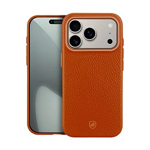 Capa MagSafe Tech Couro iPhone 17 Pro Max Marrom ․