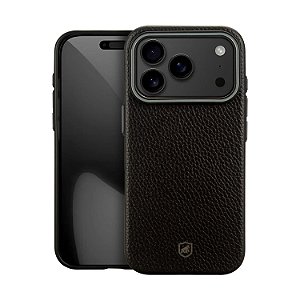 Capa MagSafe Tech Couro iPhone 17 Pro Preta ․