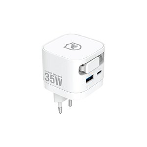 Carregador de Parede Raptor Retrátil 35W Branco