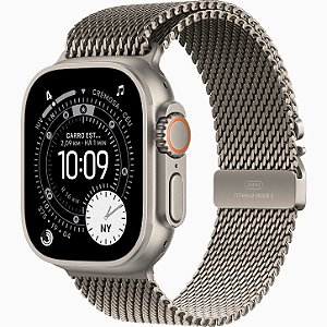 Apple Watch Ultra 3 GPS+Cellular - Caixa natural de titânio de 49mm - Pulseira natural estilo milanês de titânio