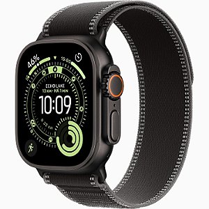 Apple Watch Ultra 3 GPS+Cellular - Caixa preta de titânio de 49mm - Pulseira loop Trail preta/carvão