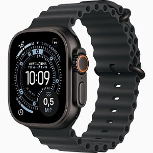 Apple Watch Ultra 3 GPS+Cellular - Caixa preta de titânio de 49mm - Pulseira Oceano preta