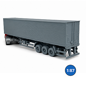 Carreta Furgão 3 Eixos HO 1:87