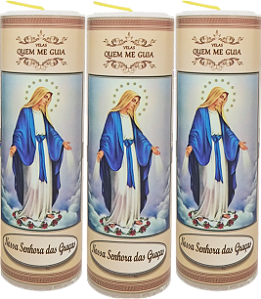 Vela Votiva Nossa Senhora das Graças 7 Dias -  10 Unidades