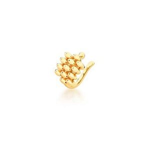PIERCING DE ORELHA EM NAVETES LISOS BANHADO A OURO