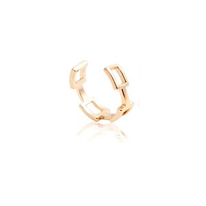 PIERCING LISO RETÂNGULOS BANHADO A OURO