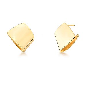 BRINCO MEDIO LISO BANHADO A OURO