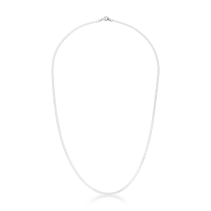 COLAR EM MALHA LAMINADA PRATA LISA 925 - TAM 35