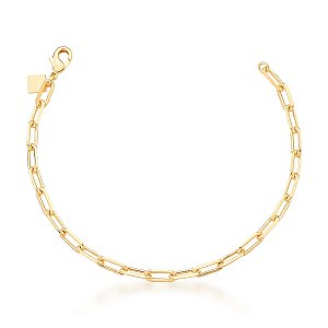 PULSEIRA MALHA CARTIER ELO LONGO BANHADO A OURO - TAM. 16