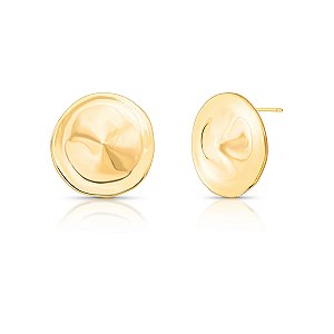 BRINCO MEDIO LISO BANHADO A OURO