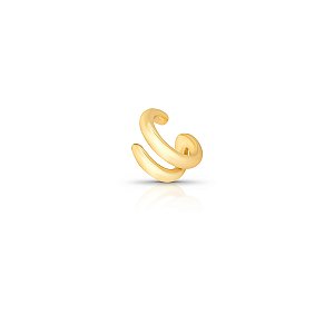 PIERCING DE ORELHA UNITÁRIO EAR HOOK LISO EM DUAS COLUNAS